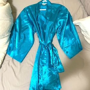 Lasenza blue silk robe size small